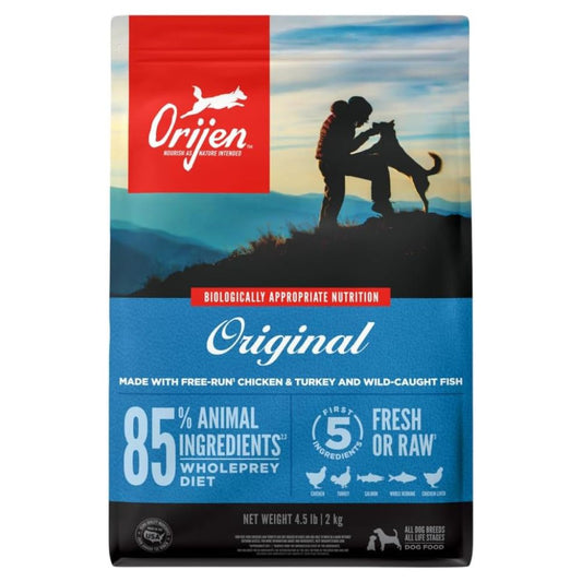 Orijen High Protein Dry Dog Food - Supports Immune & Digestive Health - Original - 4.5 lbs Bag
